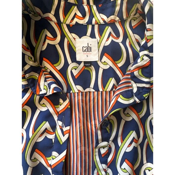 💖Cabi Sleeveless Shirt Dress With Bold Heart Print Size S - Picture 4 of 9